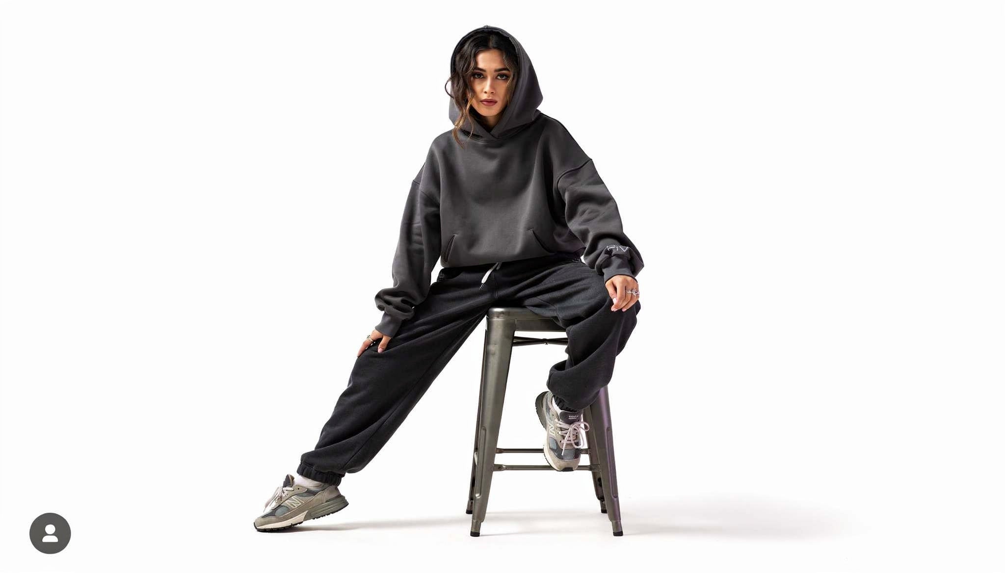 Nurv heavyweight metallic gray hoodie