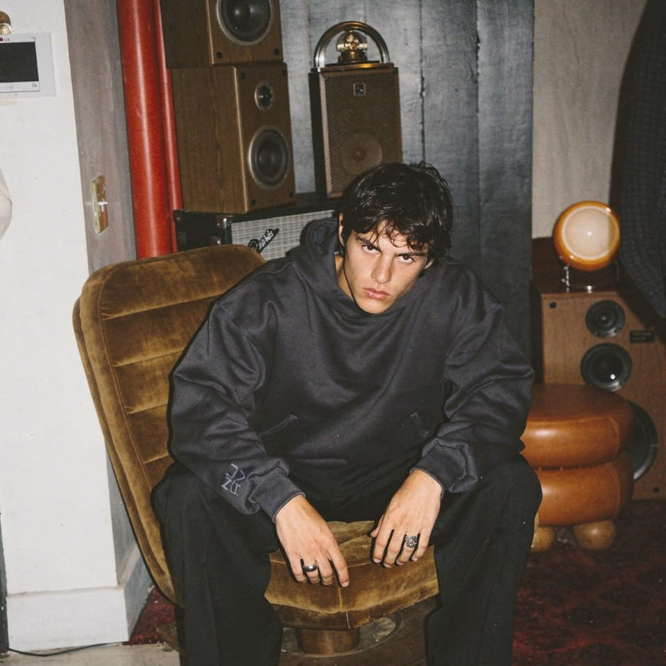 Nurv heavyweight metallic gray hoodie