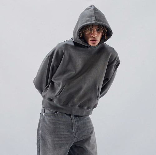 Nurv heavyweight metallic gray hoodie