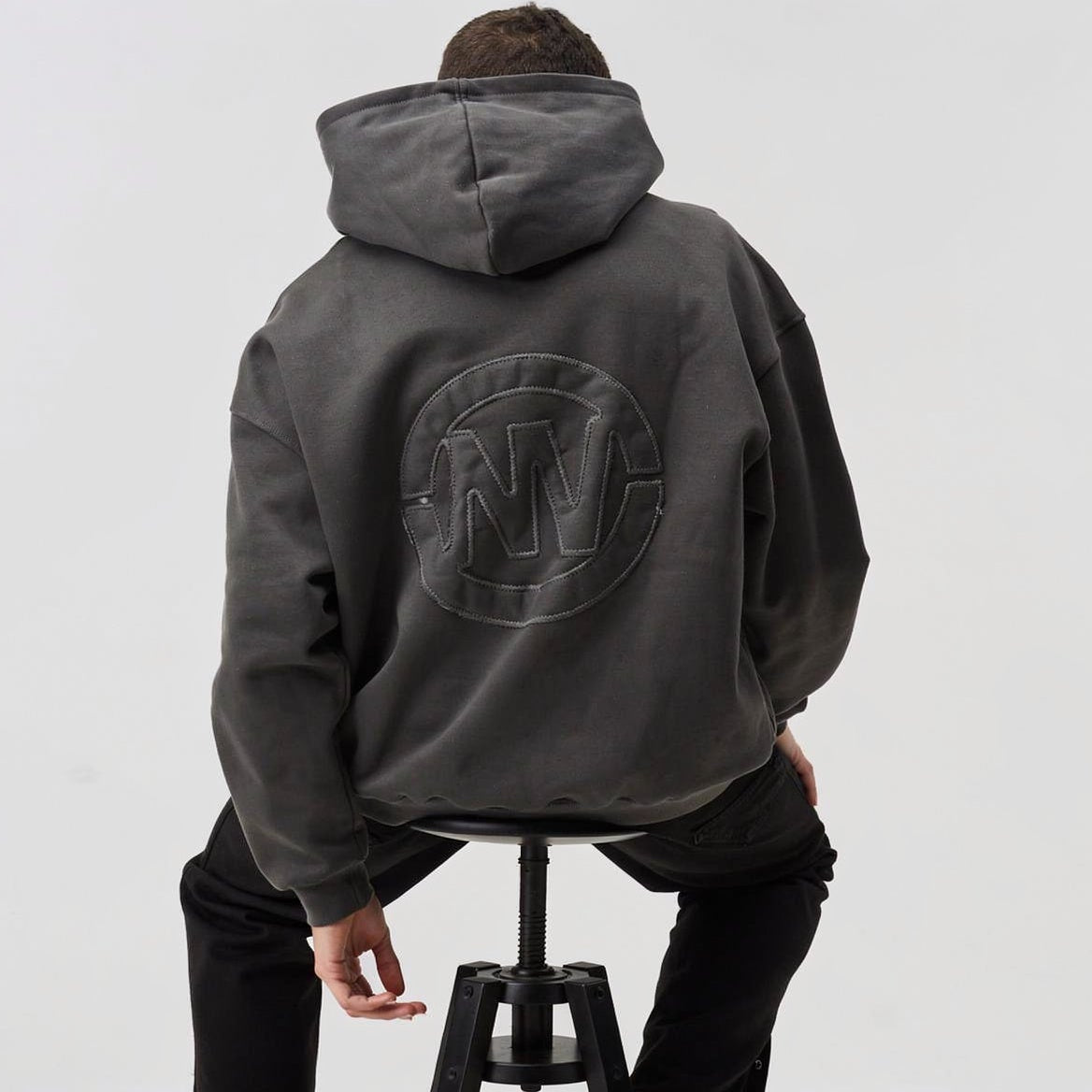 Nurv heavyweight metallic gray hoodie