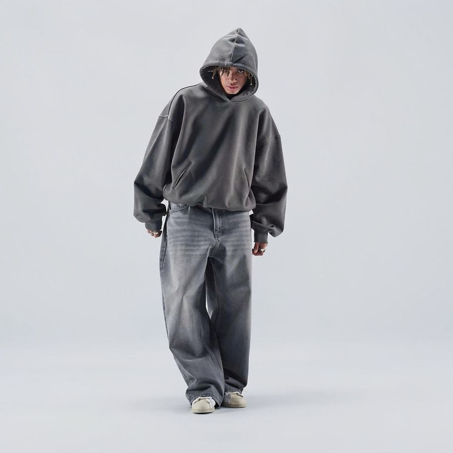 Nurv heavyweight metallic gray hoodie